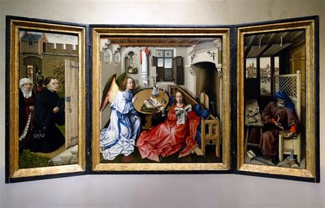 The Diptych of the Mérode Altarpiece, a Masterpiece of Northern Renaissance Detail and Emotional Depth!