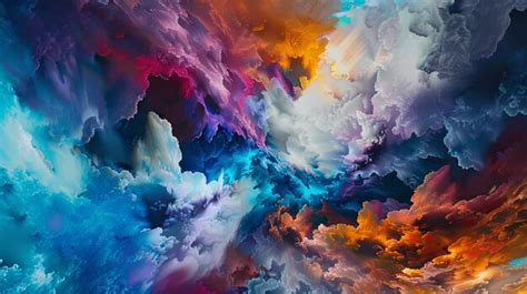 Five-Colored Clouds - A Symphony of Shifting Hues and Ethereal Dreamscapes!