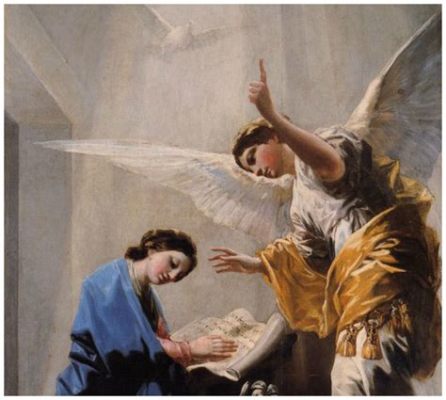 The Annunciation - A Vision of Divine Light Intertwined With Earthly Serenity!