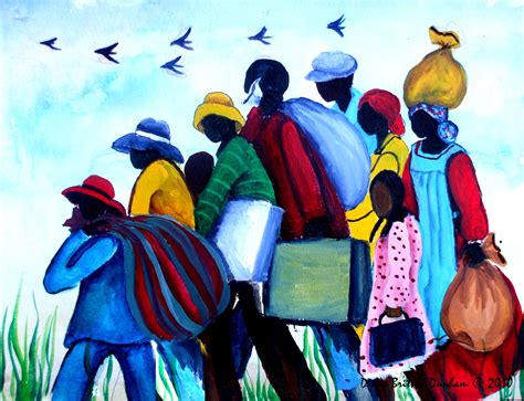 The Great Migration - A Symphony of Color and Human Resilience Embodied on Canvas