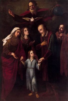 “The Holy Family with Saint Anne” – A Baroque Symphony in Vivid Colors and Exquisite Detail!