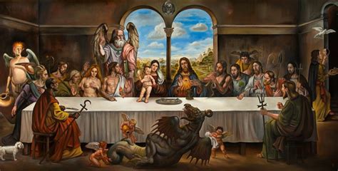 “The Last Supper” – A Surrealist Exploration of Identity and Consumption!