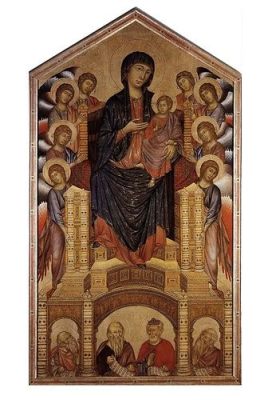 The Maestà of Santa Trinita – A Monumental Tapestry of Devotion and Grace!