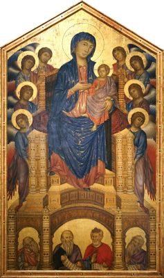 The Virgin and Child Enthroned with Saints – A Byzantine Iconography Masterpiece by Kyraios!