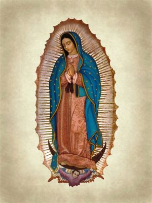 The Virgin of Guadalupe! A Captivating Vision Painted with Vivid Colors and Exquisite Detail