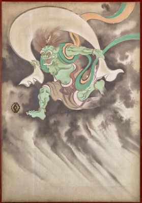 Wind God and Thunder God - Exquisite Ink-and-Wash Rendering and Dynamic Compositional Tension!