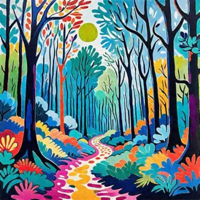 Silent Forest! A Contemplative Exploration of Nature and Humanity through Fauvist Color and Bold Brushstrokes